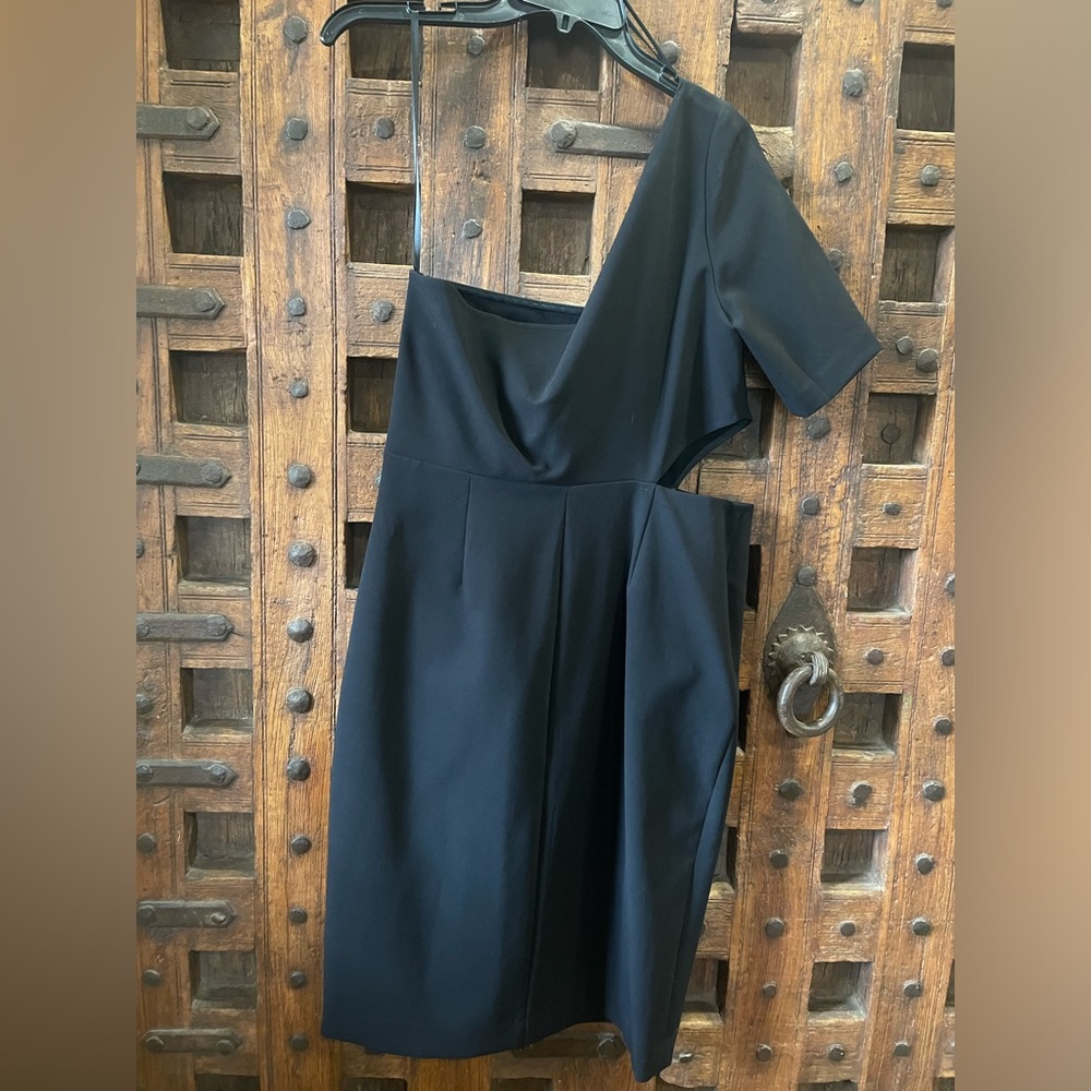 NWT Jill Stuart Black Shoulder Cut Out Sheath Dress - Picture 2 of 6